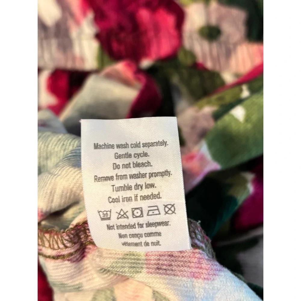 Gymboree Girls Floral Corduroy Henley Dress Size 8 Pink Green Cotton Fall Rose